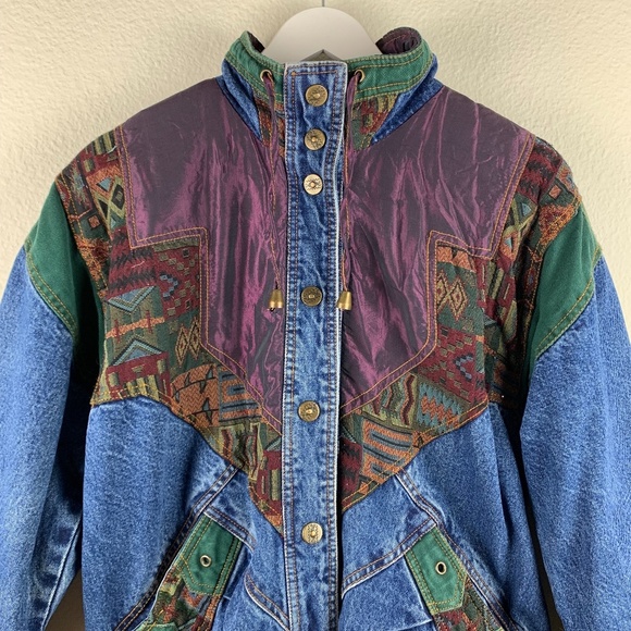 Vintage Denim Aztec Jacket NOT FOR SALE - Picture 4 of 14